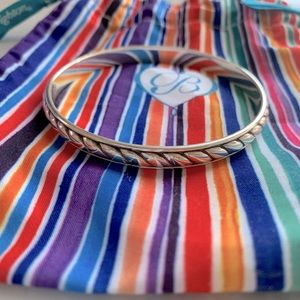 Brighton Modernist Ribbed Eternity Bangle Bracelet opening 2.5”